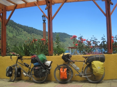 Our bikes in Puyahuapi, still going strong