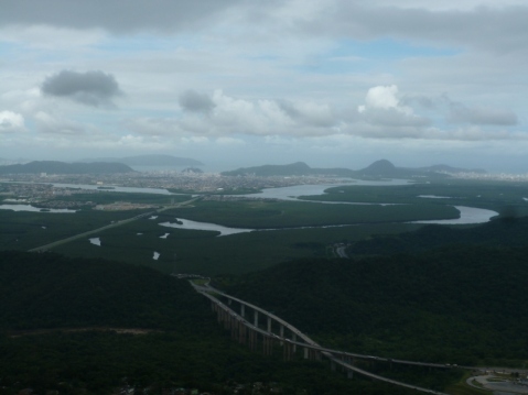 The 1000m vertical hillside from Sao Paulo to Santos gave great views down to our final destination!